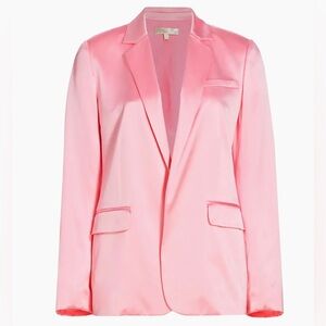 Loveshackfancy Astara Silk Charmeuse Blazer